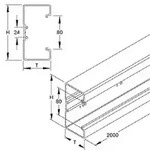 2m Kleinhuis BU651308.3 RW reinwei&szlig; Ger&auml;tekanalunterteil