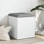 vidaXL Sitzbank mit Stauraum Wei&szlig; 42x42x45 cm Holzwerkstoff