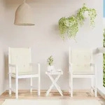 vidaXL Gartenstuhlauflagen f&uuml;r Niedriglehner 2 Stk. Creme 100x50x3 cm