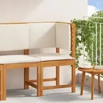 vidaXL Garten-Eckstuhl mit Kissen Massivholz Akazie