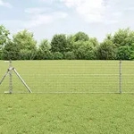 vidaXL Zaunpfosten 12 pcs Silber 90 cm Pulverbeschichteter Stahl
