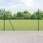 vidaXL Hexagon Zaun Gr&uuml;n 1.6x50 m Stahl