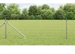 vidaXL Euro Zaun mit 13 Spitzpfosten 0.6x25 m Verzinkter Stahl