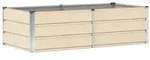 vidaXL Pflanzk&uuml;bel Elfenbein 160 x 80 x 45 cm Stahl