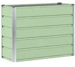 vidaXL Pflanzk&uuml;bel Gr&uuml;n 100 x 40 x 75 cm Stahl