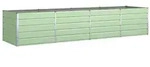 vidaXL Pflanzk&uuml;bel Pastellgr&uuml;n 385 x 100 x 75 cm Verzinkter Stahl