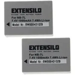 EXTENSILO 2x Akku Ersatz f&uuml;r Canon NB-7L f&uuml;r Kamera (1000 mAh, 7,4 V, Li-Ion)