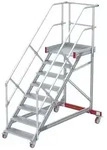 Euroline 513 Wartungsb&uuml;hne 45&deg; 600mm Stufenbreite 8 Stufen Alu gerieft