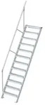 Euroline 510 Treppe 60&deg; 1000mm Stufenbreite 12 Stufen Alu gerieft