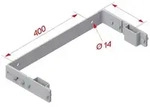 Hymer Wandhalter U-Form Stahl verzinkt verstellbar 0,29-0,41m