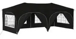 vidaXL Pop-up Partyzelt Schwarz 575 x 288 x 245 cm Oxford-Stoff