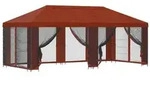 vidaXL Pavillon mit Seitenw&auml;nden 6 x 3 m Terrakotta