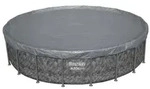 Bestway Poolabdeckung &Oslash;4,27 m Rund Polyester Grau