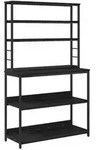 vidaXL K&uuml;chenregal Schwarz Eichen-Optik 100 x 40 x 168 cm