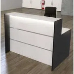 Linear-Theke Bari BxHxT 140x112x80cm wei&szlig;/anthrazit