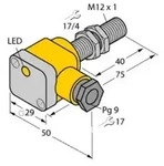 Turck Induktiver Sensor b&uuml;ndig PNP, Schlie&szlig;er BI2-G12SK-AP6X
