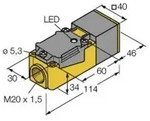 Turck Induktiver Sensor nicht b&uuml;ndig NAMUR NI20-CP40-Y1X