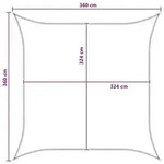 vidaXL Sonnensegel Blau und Wei&szlig; 3,6 x 3,6 m HDPE