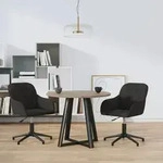 vidaXL Esszimmerst&uuml;hle 2 Stk. Drehbar Schwarz Samt