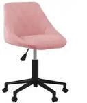 vidaXL Esszimmerstuhl Drehbar Rosa Samt