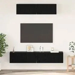 vidaXL Wand TV Schrank 4 pcs Schwarze Eiche S 80 x 30 x 30,5 cm