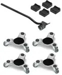 VEVOR M&ouml;belwagen 4er-Set, 158 x 158 x 65 mm, 200 kg Tragkraft, 3-r&auml;driger,