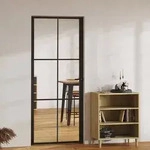 vidaXL Innent&uuml;r ESG Glas und Aluminium 83x201,5 cm Schwarz
