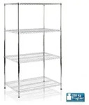 FLOORDIREKT Metallregal Everest - F&uuml;r Keller & Werkstadt - 4 B&ouml;den - 90 x 45...