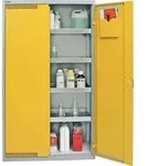 Umweltschrank H1800xB1000xT500mm lichtgrau/signalgelb 4 Wannen,22l STUMPF