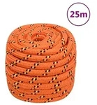 vidaXL Bootsseil Orange 20 mm 25 m Polypropylen