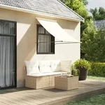 vidaXL Markise Einziehbar Creme 100x150 cm Stoff und Stahl