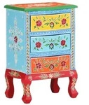vidaXL Nachttisch Handbemalt 40x30x60 cm Mango Massivholz