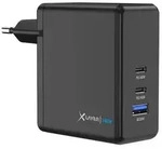 XLayer Powercharger 140W mit 2x USB Typ C & 1x USB Typ A schwarz