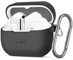 Tech-Protect Silikon-Hakenh&uuml;lle f&uuml;r Samsung Galaxy Buds 3 / 3 Pro &ndash; Schwarz