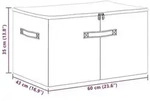 vidaXL Aufbewahrungsbox 24 pcs Creme 60 x 43 x 35 cm Vliesstoff