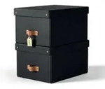 Esselte Leitz Arrchivbox Puro mittel mit Klappdeckel 2 Stueck Schwarz