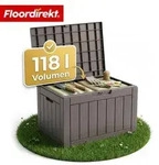 FLOORDIREKT Gartenbox in Holz-Optik - Wetterfest & Robust - Kissenbox f&uuml;r...