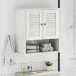 vidaXL Wandmontierter Badezimmer-Schrank Wei&szlig; 67,5 x 34 x 71,5 cm