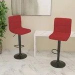 vidaXL Barhocker 2 Stk. Weinrot Stoff