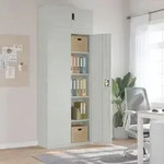 vidaXL Aktenschrank Hellgrau 90x40x240 cm Stahl