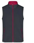 Men's Promo Softshell Vest Softshellweste f&uuml;r Promotion und Freizeit grau/rot,...