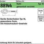 Deckenhaken R 88144 Typ 18 100x 8,2x 22 Stahl galv.verz. 20 St&uuml;ck