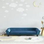 vidaXL Kindersofa Blau 100x50x26 cm Samt