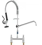 VEVOR Kommerzielle K&uuml;chenarmatur Wasserhahn mit Ausziehbarer Vorsp&uuml;lbrause,...