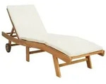 vidaXL Sonnenliege Braun und Creme Polyester