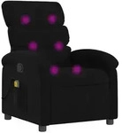 vidaXL Massage-Relaxsessel, schwarzer Stoff