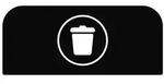 Rubbermaid Hinweisschild 2155310 f.Beh&auml;ltereinheit 57l Restm&uuml;ll sw