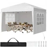VEVOR Faltpavillon, 2,95x2,95x2,63m, Pavillonzelt, tragbares, Gartenzelt mit