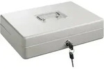 Geldkassette Stahlblech mit Schloss 310x225x75mm silber