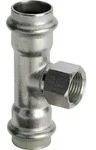 "VIEGA T-St&uuml;ck IG Sanpress Inox Edelstahl 22x3/4"x22mm"